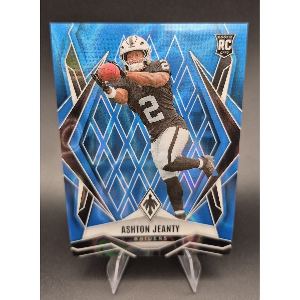 2025 Panini Phoenix Ashton Jeanty #158 Light Blue Lava /325 RC Raiders